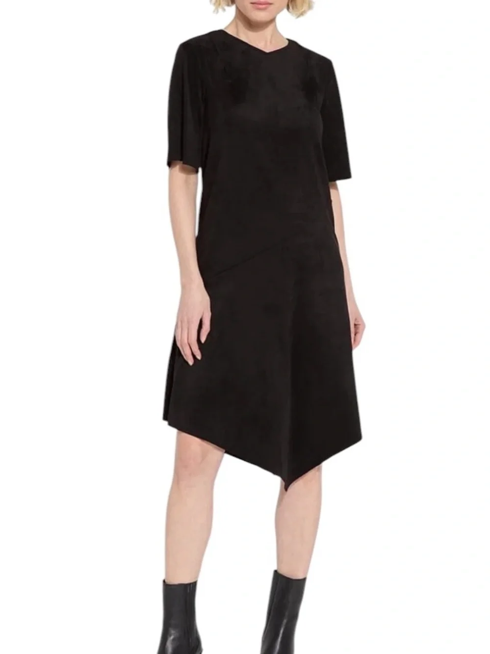 Lysse Sadie Asymmetric Dress - Black XS NWT